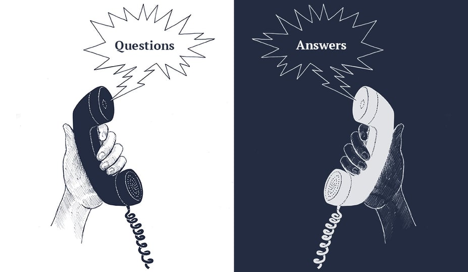 Phone illustration - Questions and answers