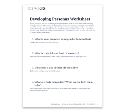 Marketing Personas  Worksheet